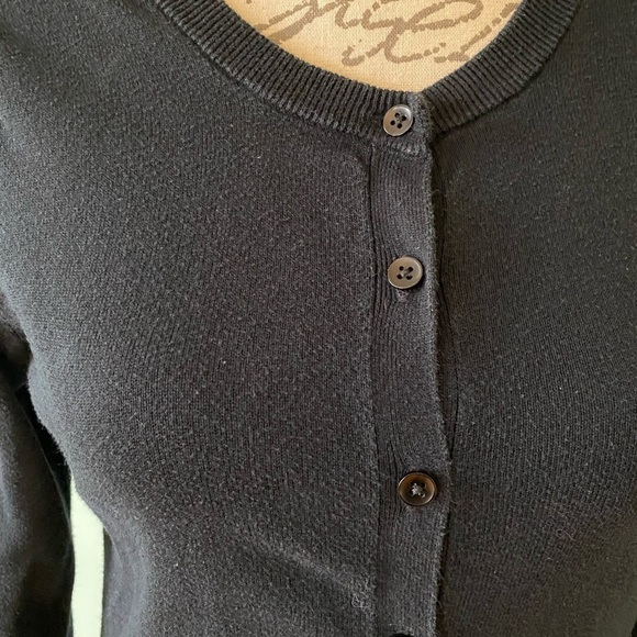 Women’s Black Button-Up Cardigan Size XS - Picture 3 of 7